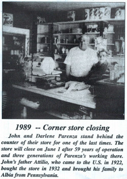 John and Darlene Parenza Behind the Counter of the Parenza Store